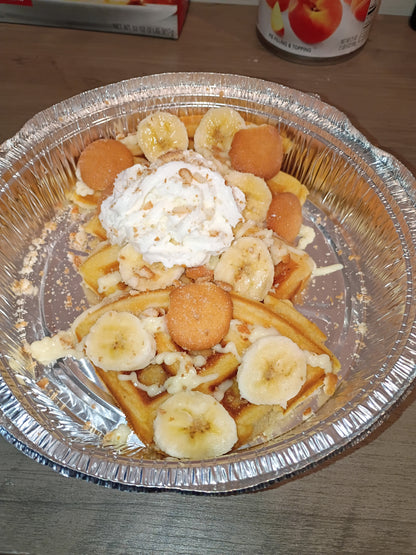 Banana Pudding Belgian Waffles
