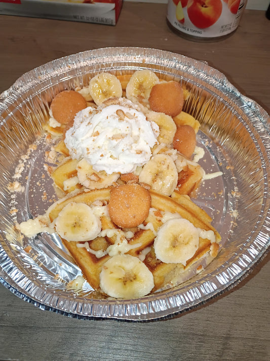 Banana Pudding Belgian Waffles