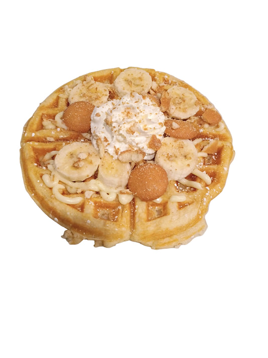 Banana Pudding Belgian Waffles